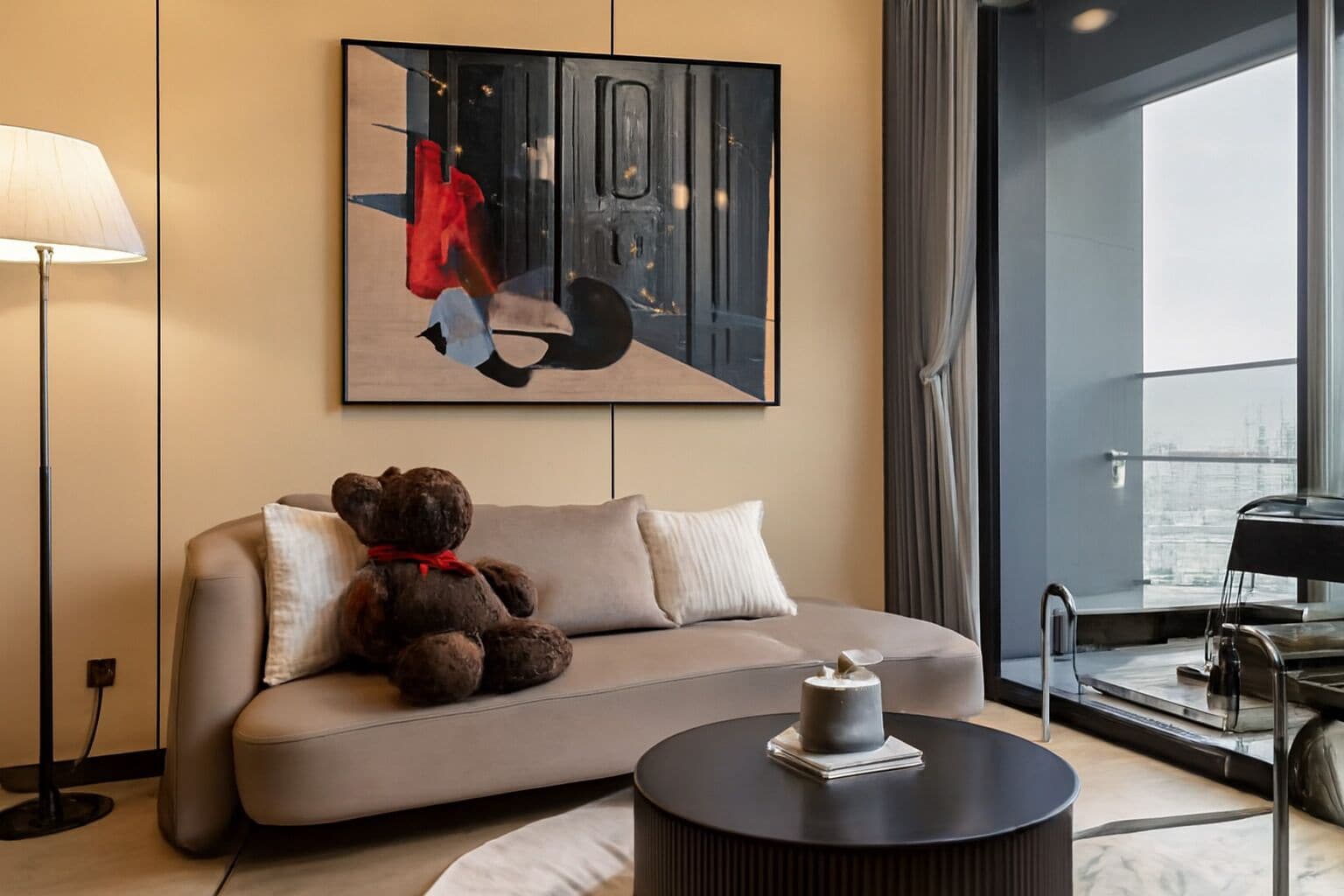 Basic Apartment, 3 Bedrooms, Balcony, City View | Minibar, individually decorated, desk, laptop workspace
