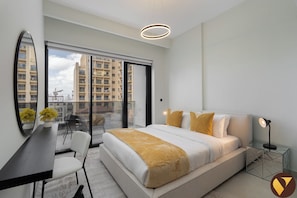 Iron/ironing board, cots/infant beds, free WiFi, bed sheets - Vogue | Al Serh Residences Near Circle Mall JVC (Dubai)