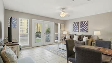 Condo, 1 Queen Bed with Sofa bed (Grand Caribbean West 310) | Living area