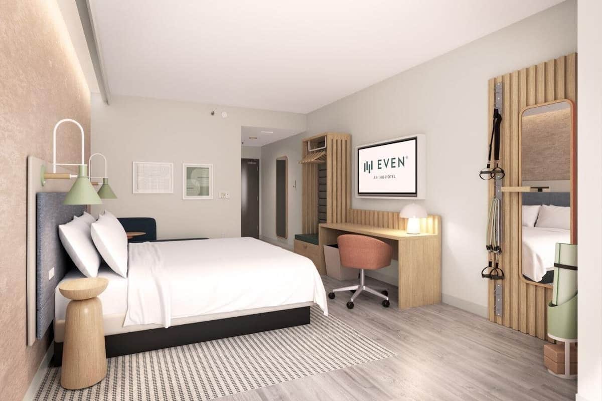 In-room safe, desk, laptop workspace, blackout drapes