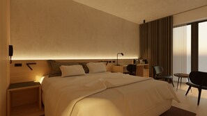 Hypo-allergenic bedding, desk, laptop workspace, blackout drapes - KG Hotel (Klaksvik)