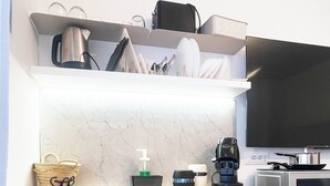 Dobbeltrom – exclusive, ikke-røyk, privat bad | Eget kjøkken | Espressomaskin, kaffetrakter/tekoker, kjøleskap og mikrobølgeovn