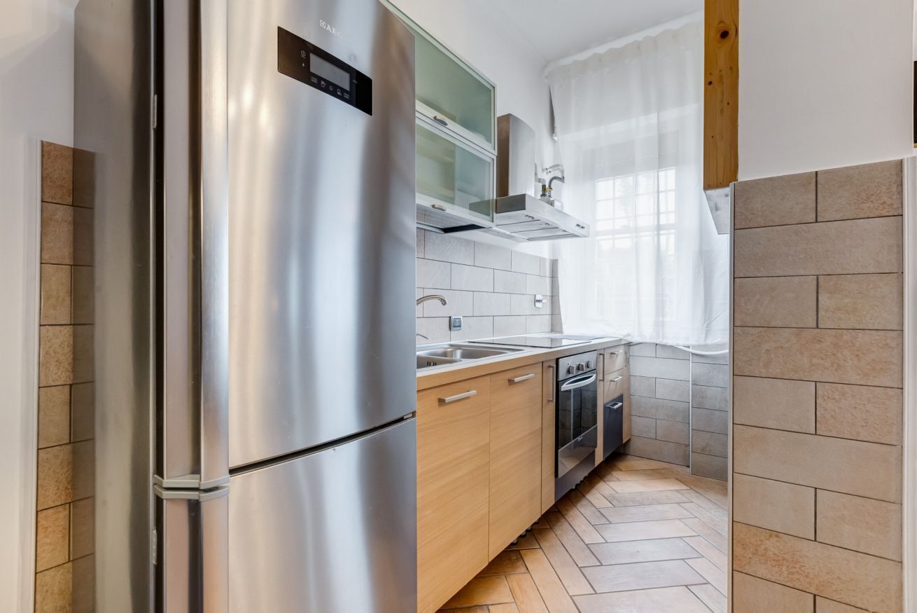 Fridge, microwave, dishwasher, toaster