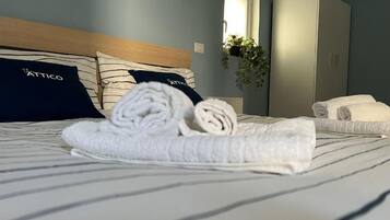 1 slaapkamer, een strijkplank/strijkijzer, wifi, beddengoed
