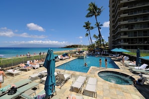 Outdoor pool, a heated pool