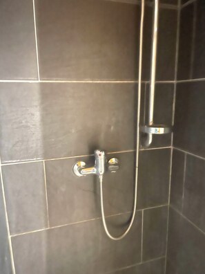 Ducha, secador de pelo, jabón, papel higiénico