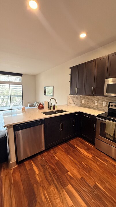 The Houston Skyline Suite Luxury 1BR and balcony in Heart of Downtown !