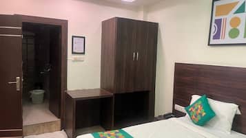 Classic Double Room, City View | Desk, laptop workspace, soundproofing, iron/ironing board