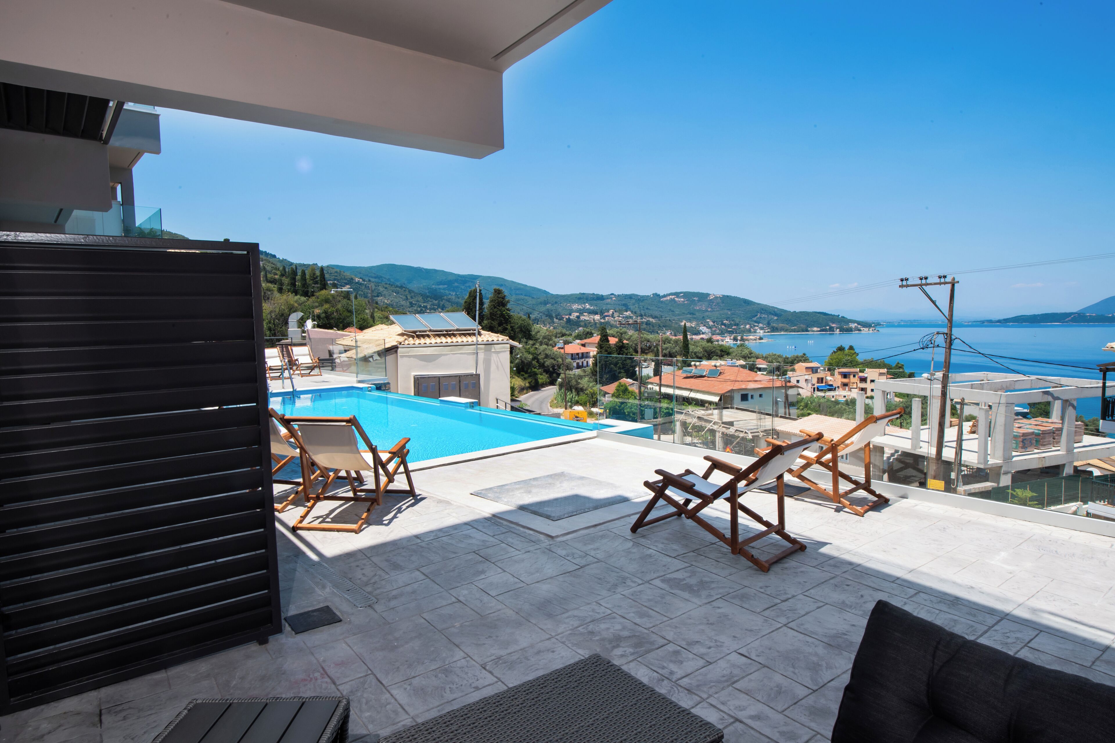 Leilighet – deluxe, sjøutsikt | Terrasse/patio