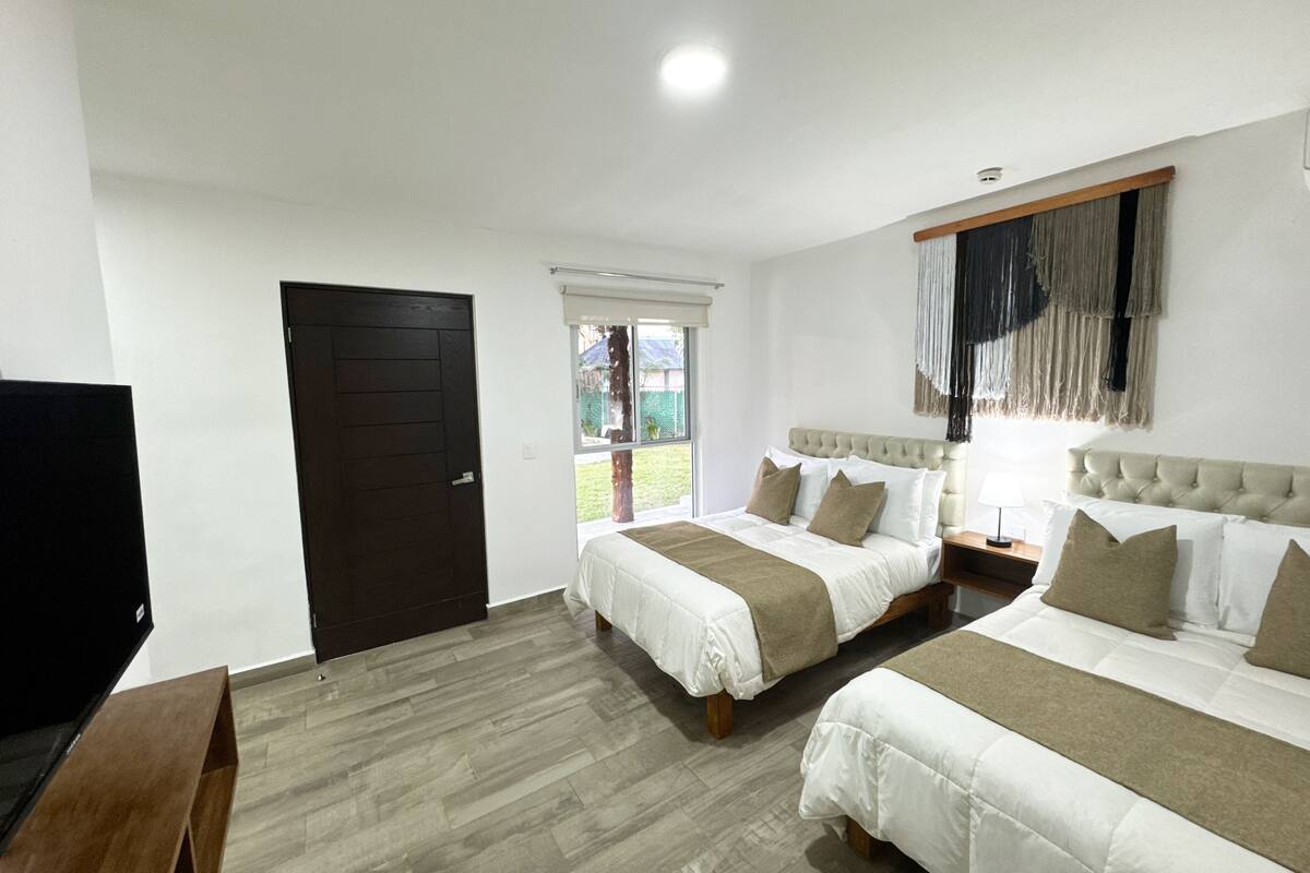 Comfort Room, 2 Double Beds, Garden View | In-room safe, iron/ironing board, free WiFi