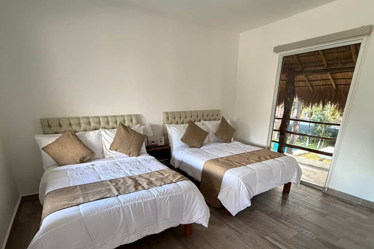 Deluxe Double Room, 2 Double Beds, Balcony, Garden View | Hypo-allergenic bedding, in-room safe, iron/ironing board