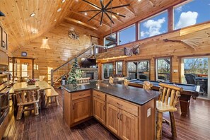 Interior - Spacious Cabin with Year-Round Mountain Vistas (Sevierville)