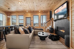 TV, fireplace, video games - Modern Luxe Cabin w/ Views, Games & Hot Tub (Sevierville)