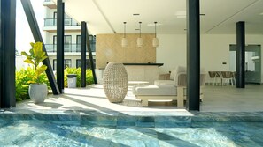 Terrace/patio - Modern retreat : 1BR with beach and gym (Punta Cana)