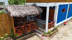 Outdoor dining - AT FALISOA'S (Diana)