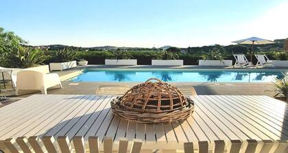 Elegant, modern, with a large private swimming pool