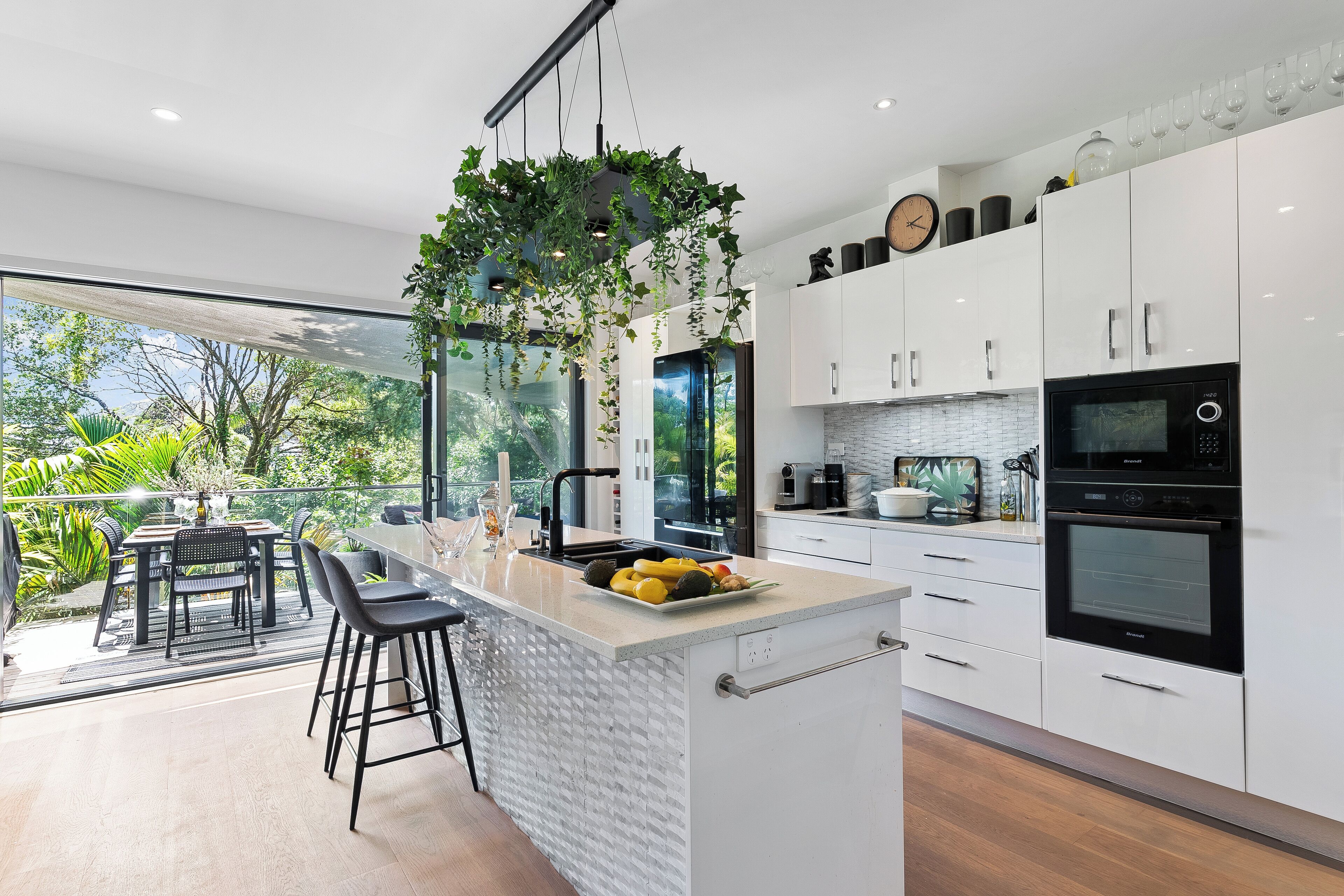 Fridge, microwave, coffee/tea maker, toaster