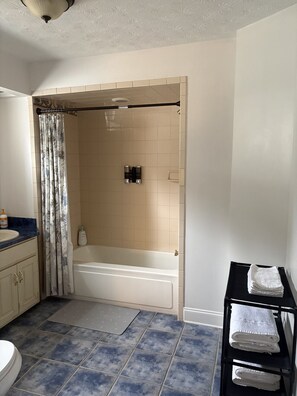 Hair dryer, towels