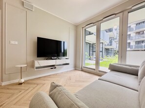 Studio Suite, Balcony | Living area - Apartamenty Portovo Q4 Apartments (Gdańsk)