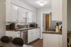 Microwave, oven, stovetop, dishwasher