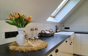 Réfrigérateur, plaque de cuisson, lave-vaisselle, cafetière/bouilloire