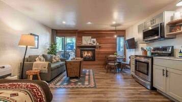 TV, fireplace, table tennis