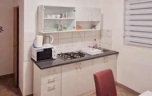 Fridge, microwave, oven, stovetop - 1 bedroom beautiful apartment in Vir (Vir)