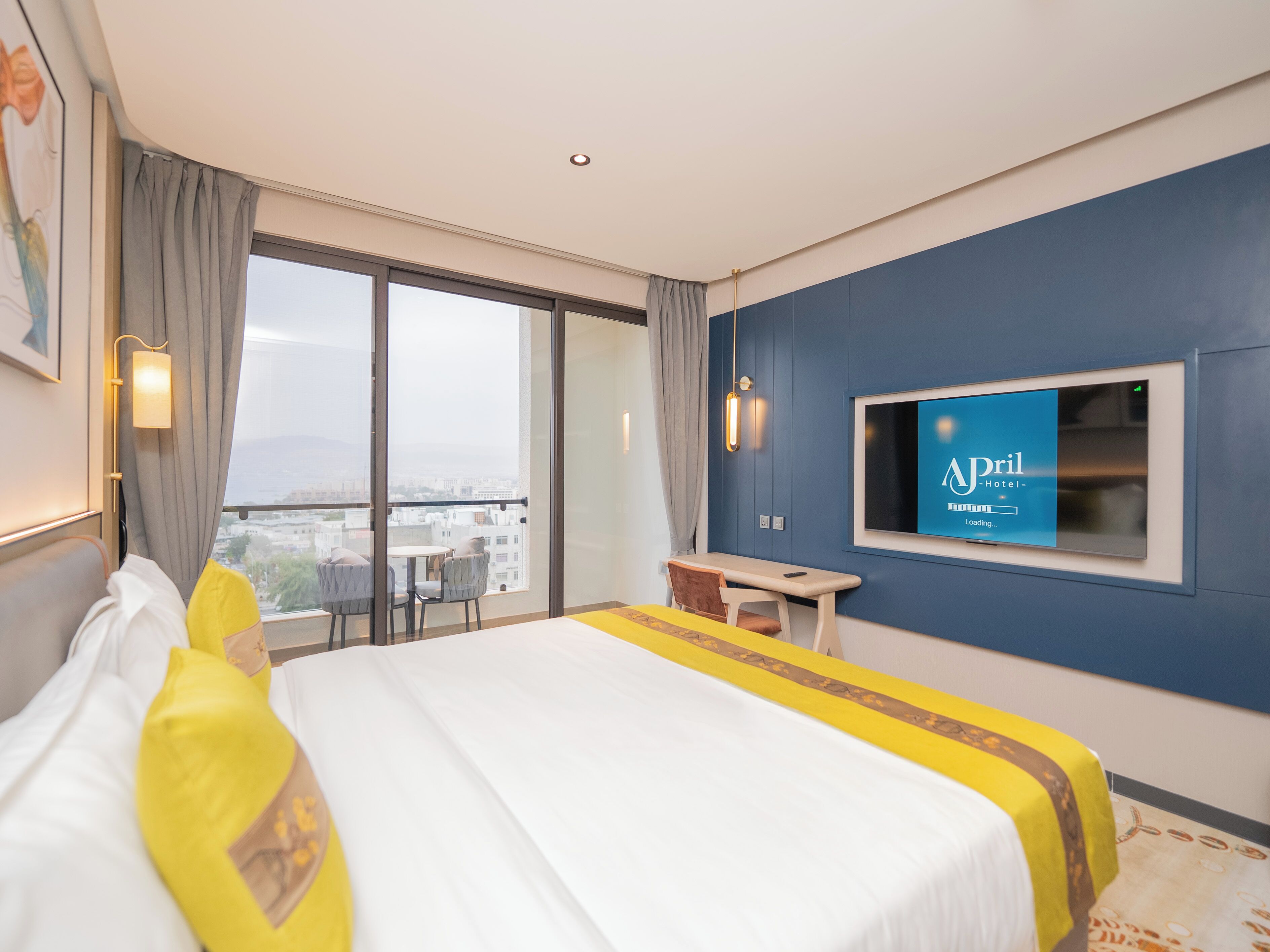 Habitació doble Deluxe, balcó, vistes al mar | Escriptori, espai de treball apte per a portàtils i wifi gratuïta 