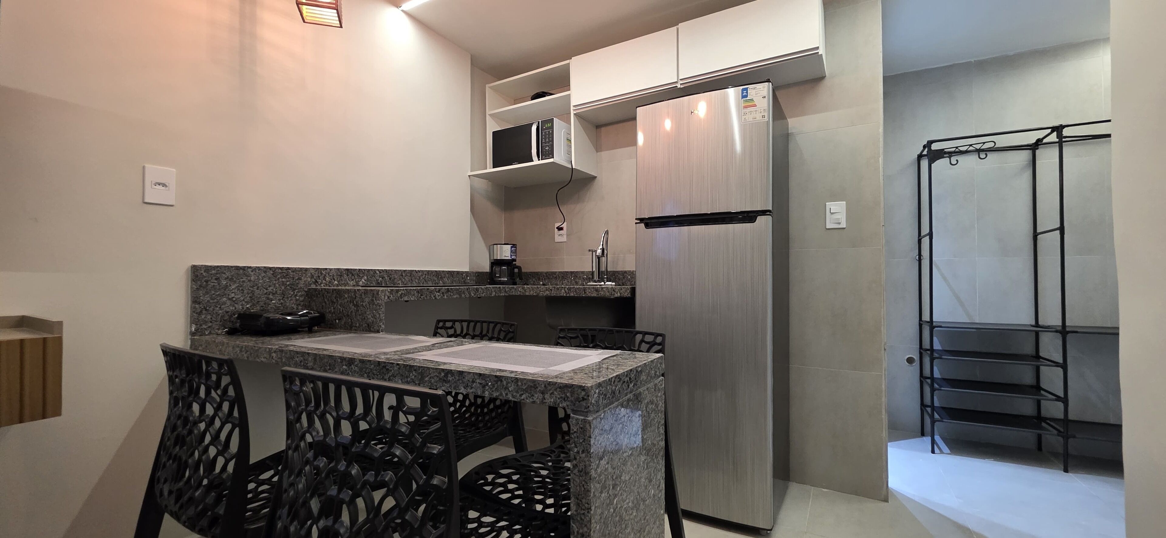 Comfort Apartment, City View | Private kitchen | Full-size fridge, microwave, stovetop, cookware/dishes/utensils