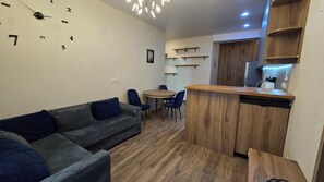 Living area - 2-bedroom apartment in fantastic Tbilisi with AC and comfort (Tbilisi)