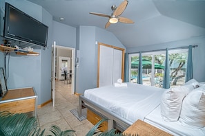 Bureau, fer et planche à repasser, lit parapluie, Wi-Fi gratuit