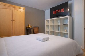 4 dormitorios, tabla de planchar con plancha, wifi gratis y ropa de cama