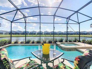 A heated pool - New - Storey Lake 6BR5BA sleeps 22, Pool/Spa/Resort enjoy the sun and fun today! (Kissimmee)