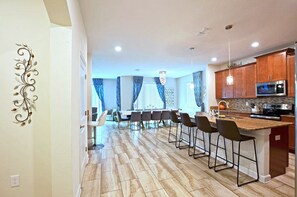 Fridge, microwave, oven, stovetop - New - Storey Lake 6BR5BA sleeps 22, Pool/Spa/Resort enjoy the sun and fun today! (Kissimmee)