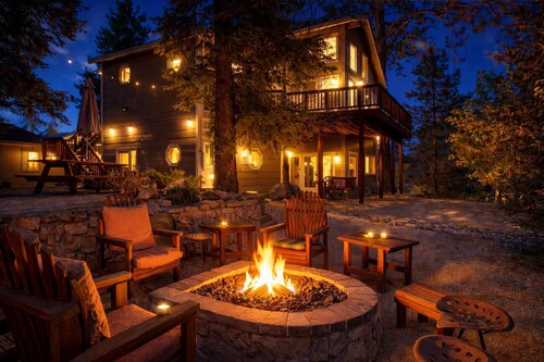 Unique Lake Views for Big Groups with Hot Tub, Game Room, Fire Pit, & More