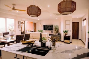 Interior - Modern 2BR/2BA with Ocean & Mountain Views - Playa Langosta - Pool - Beach (Tamarindo)