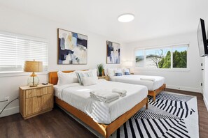4 dormitorios, tabla de planchar con plancha, wifi y ropa de cama