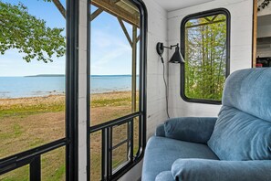 Interior - Mackinaw Straits View RV : Summer Beachfront RV on Lake Michigan (Carp Lake)