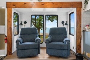 Interior - Mackinaw Straits View RV : Summer Beachfront RV on Lake Michigan (Carp Lake)