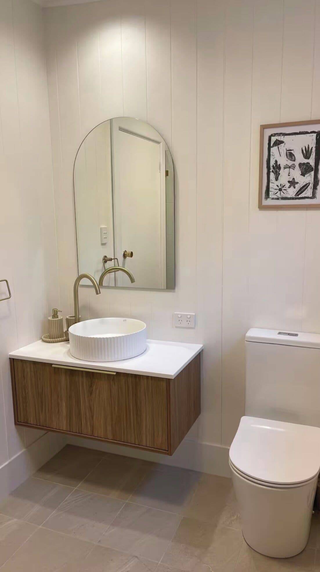 Shower, towels, soap, toilet paper