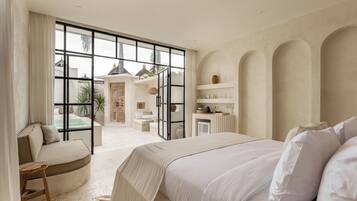 Deluxe Villa, 2 Bedrooms, Pool View | Iron/ironing board, free WiFi, bed sheets