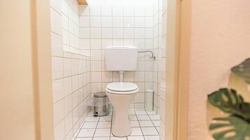 Basic-Apartment | Badezimmer | Dusche, kostenlose Toilettenartikel, Haartrockner, Handtücher