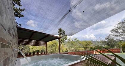 Country cabin with mountain views