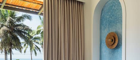 Luxury Suite, Sea View | Desk, laptop workspace, iron/ironing board, free WiFi