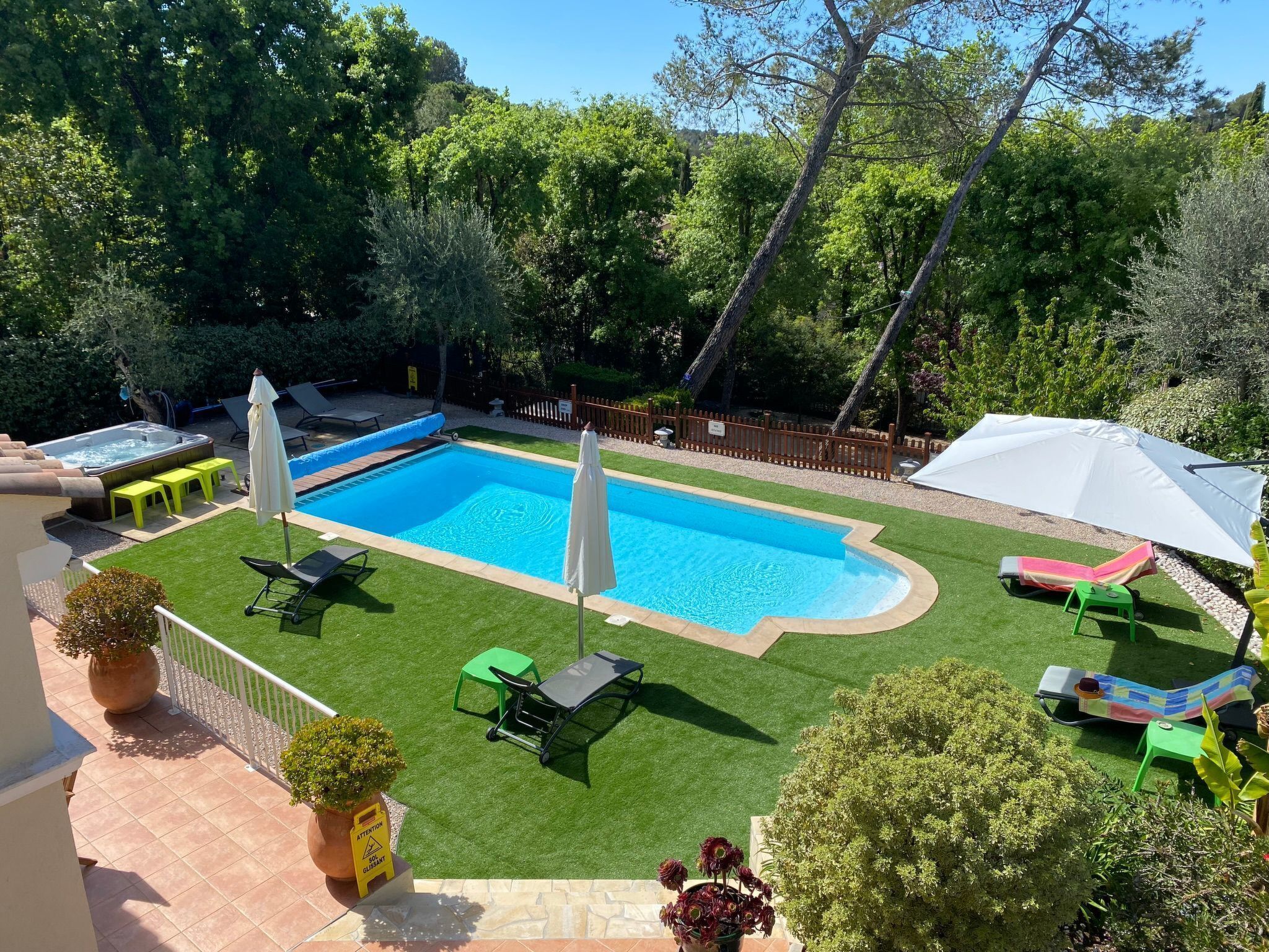 A heated pool