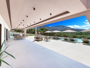 Outdoor dining - Celestial Villa Privater Pool und Jacuzzi by Interhome (Georgioupoli)
