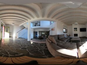 TV, fireplace - Villa Terra Divina by Interhome (Agios Vasilios)