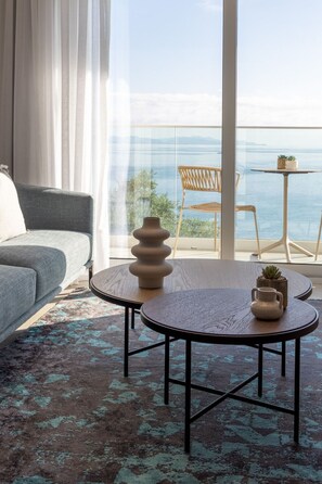 Living area - Luxuriöse Wohnung mit Meerblick Stoa Serenity by Interhome (Kalami)