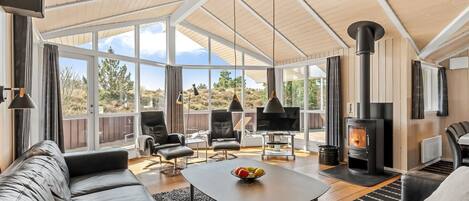 Télévision, cheminée