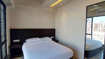 Deluxe-Doppelzimmer, Blick auf die Anlage